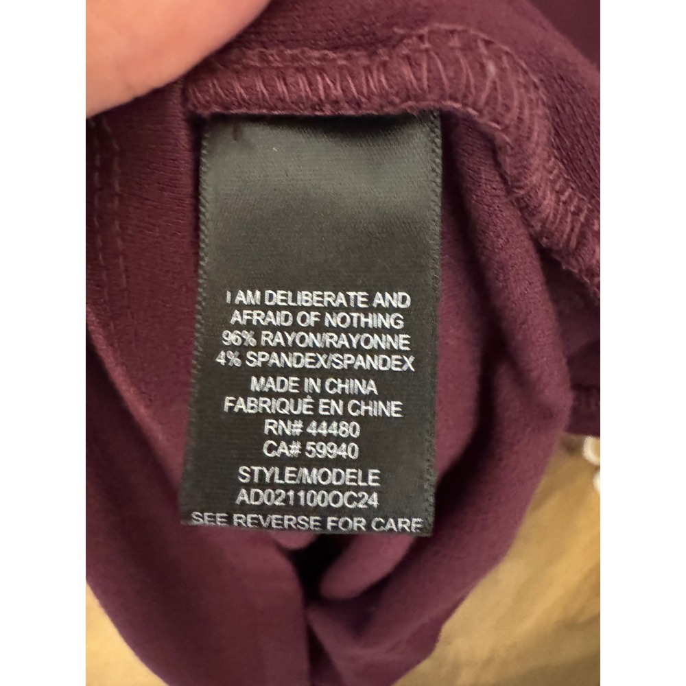 AFRM Burgundy Long Sleeve Crew Neck Jersey Knit Maxi Dress L Minimalist Grunge - Picture 6 of 8